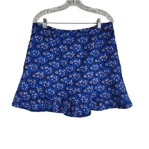 J Crew Size 12 Womens Flare Skater Skirt Floral Pattern